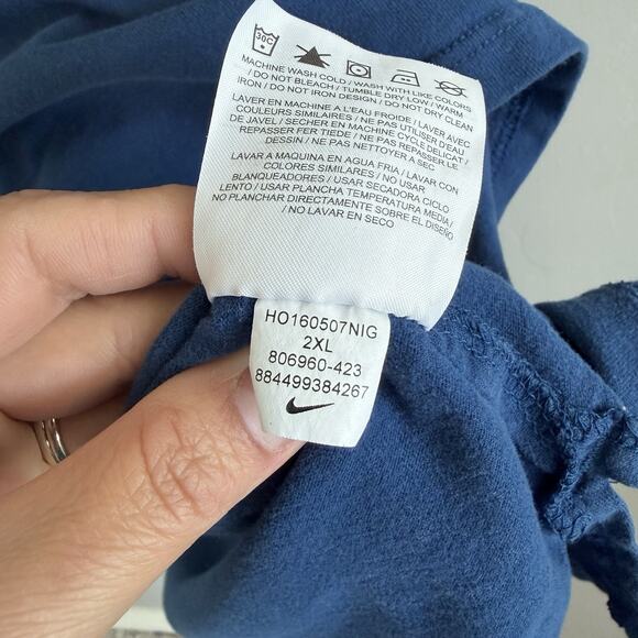 The Nike Tee Men’s Nike Air Cotton T-Shirt Dark Blue Sz XXL Premium Finish - Picture 6 of 8